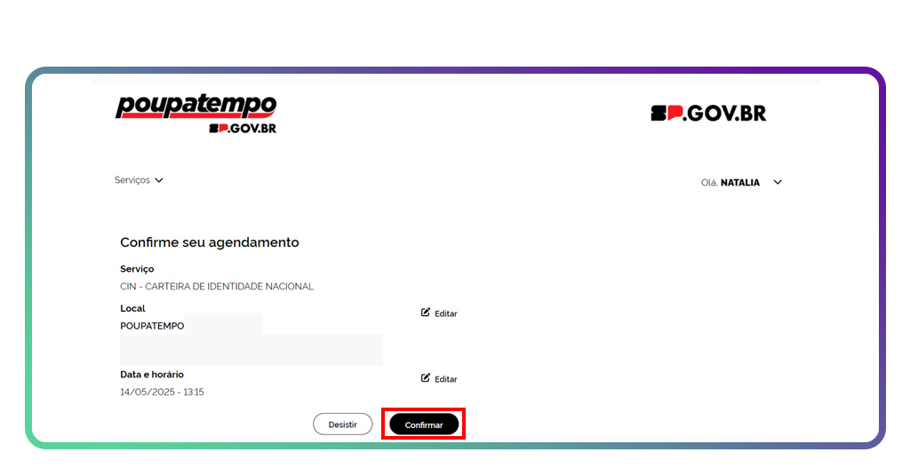 Aprenda como fazer o agendamento da identidade pela internet 9 Agendamento da identidade