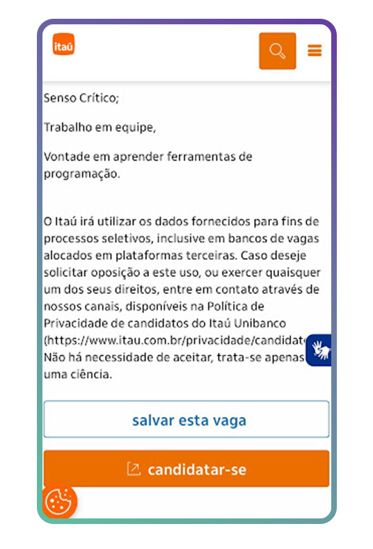 Jovem Aprendiz do Itaú: veja como se cadastrar pelo celular 2 Jovem Aprendiz do Itaú