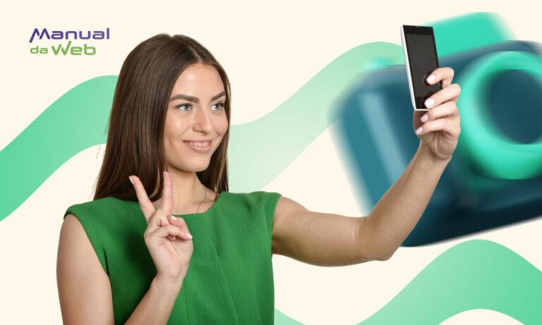 Tirar selfie com a câmera traseira