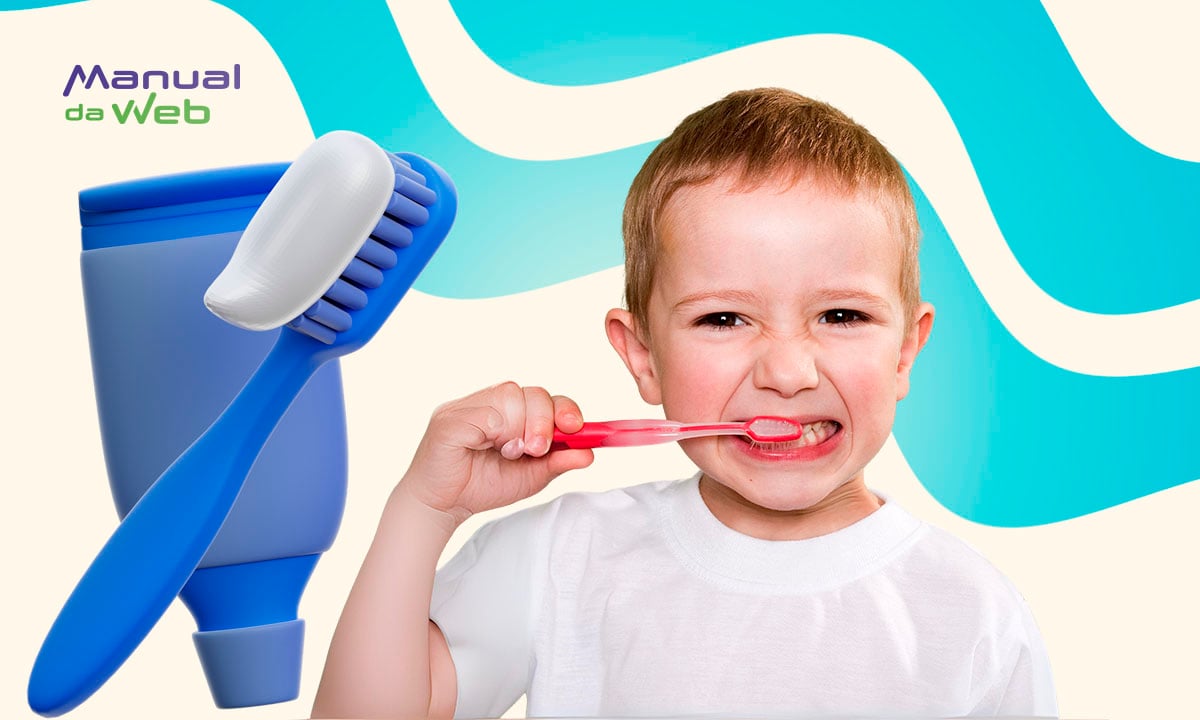 Ferramenta lúdica para ajudar as crianças a escovar os dentes 1 Escovar os dentes