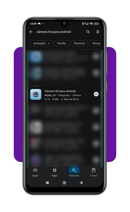 App de câmera HD para Android
