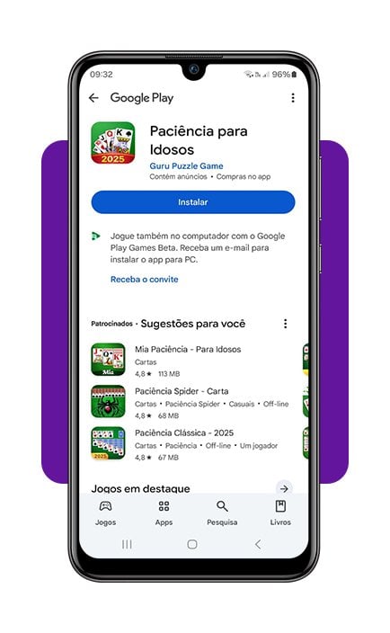 Jogo de paciência para idosos