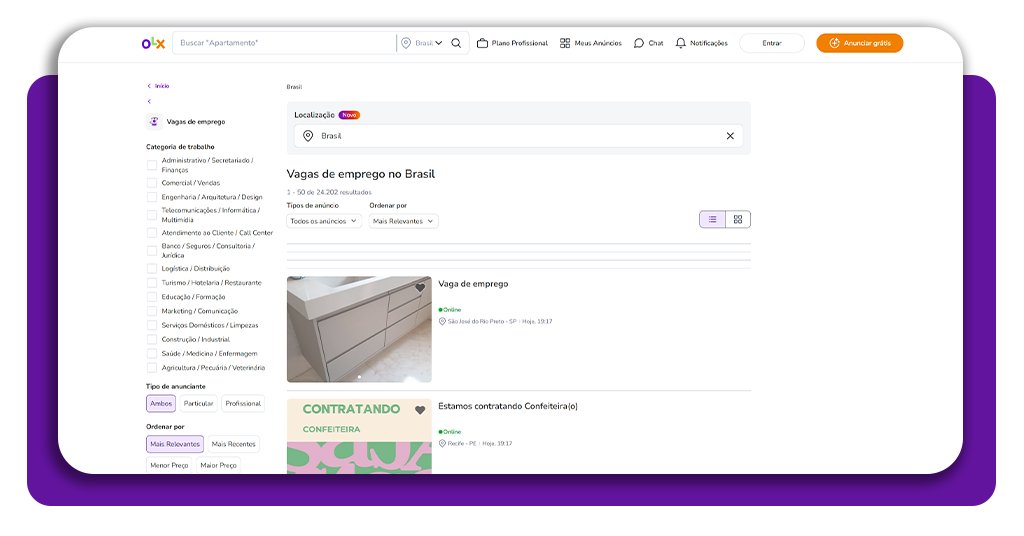 Saiba como procurar emprego na OLX: vagas para todo o Brasil 2 Procurar emprego na OLX