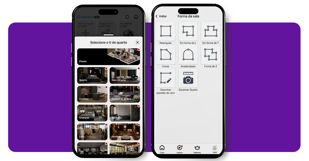 App para criar planta de casa