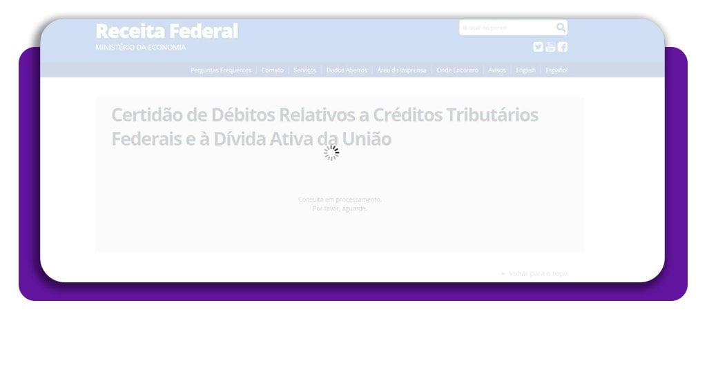 Como emitir online a Certidão Negativa de Débito Federal 2 Certidão Negativa de Débito Federal