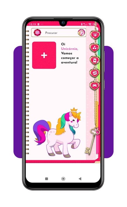 Diário de unicórnio com cadeado para meninas (100% digital) 3 Diário de unicórnio com cadeado