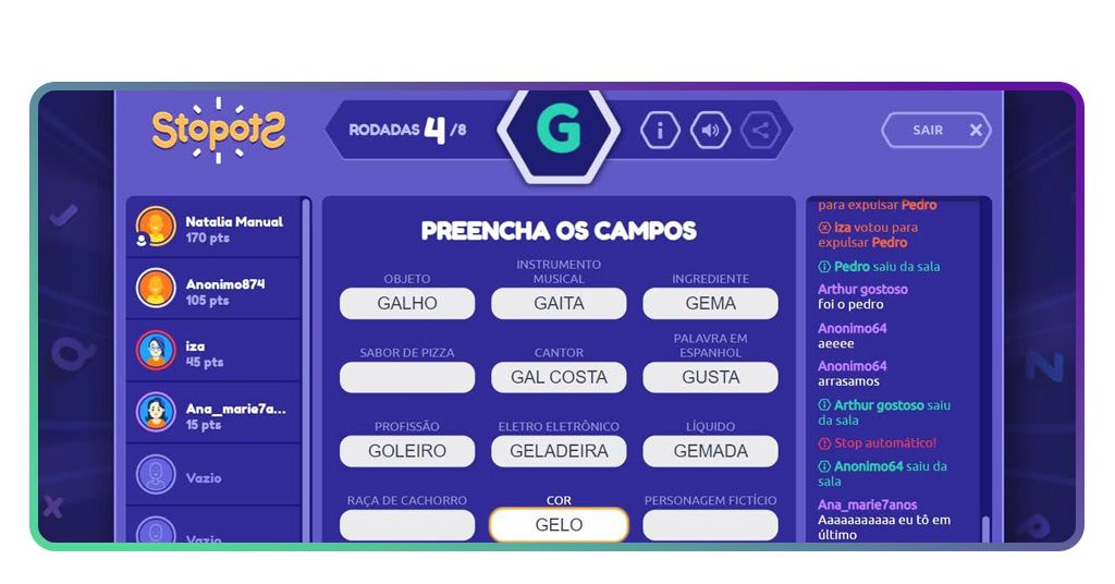 Clássico atualizado: saiba onde jogar Stop online como os amigos 6 Jogar Stop online