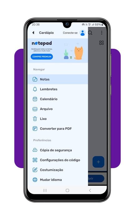 Caderno digital de notas para usar 100% grátis no celular 8 Caderno digital de notas