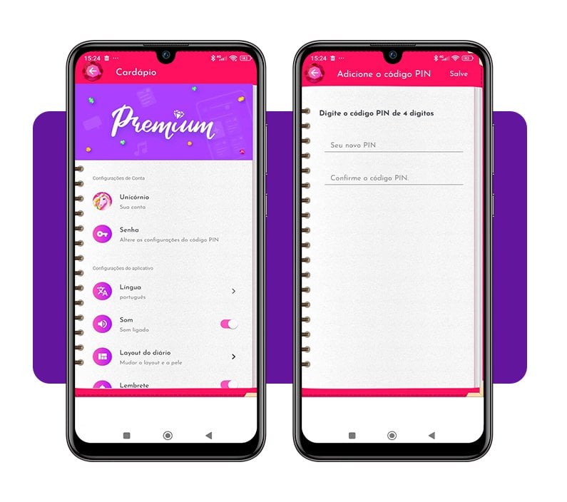 Diário de unicórnio com cadeado para meninas (100% digital) 8 Diário de unicórnio com cadeado