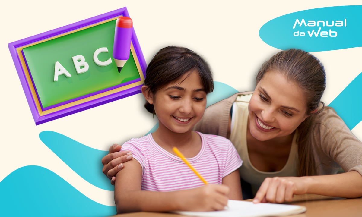 App com 3 atividades para alfabetizar crianças na idade escolar