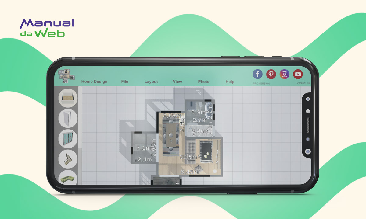 Aplicativo para criar planta baixa de casa rápido pelo celular