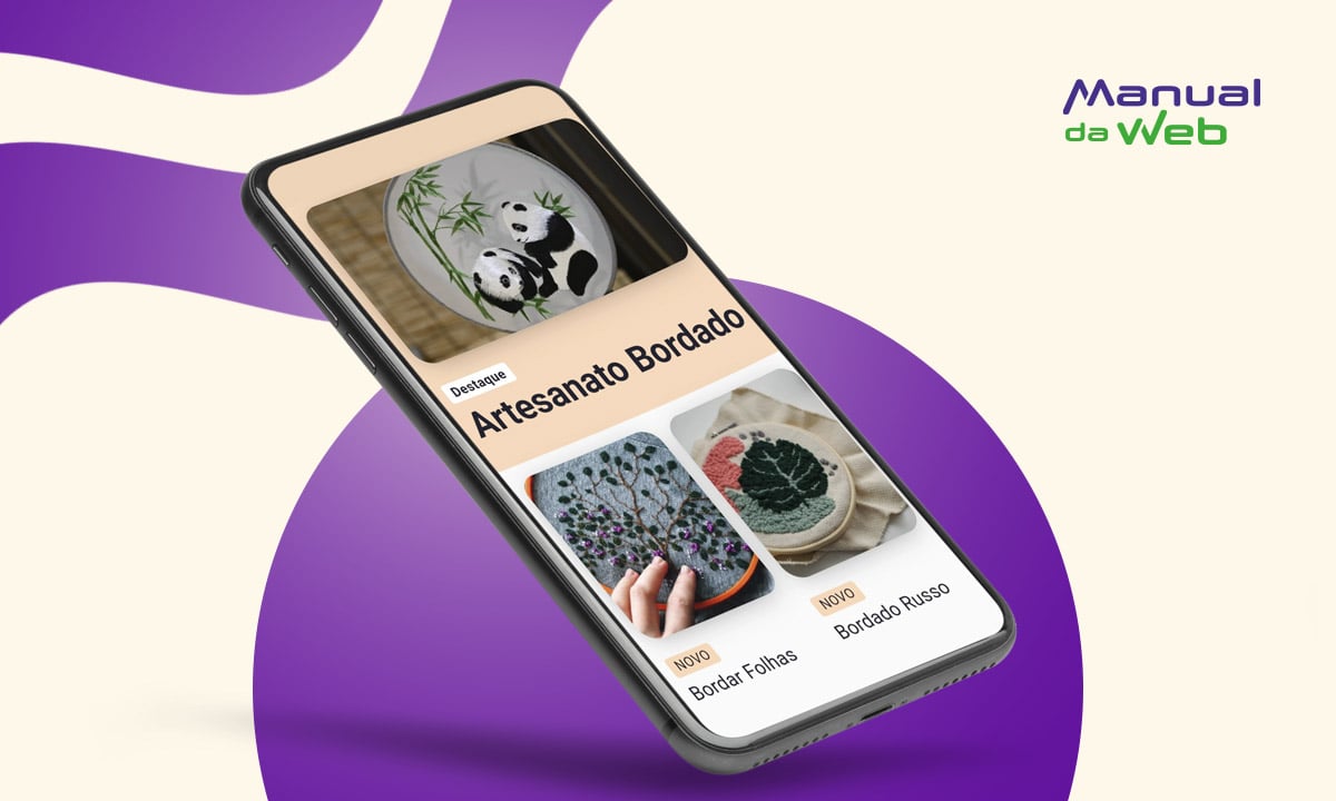 Aplicativo gratuito para aprender bordado de flores pelo celular