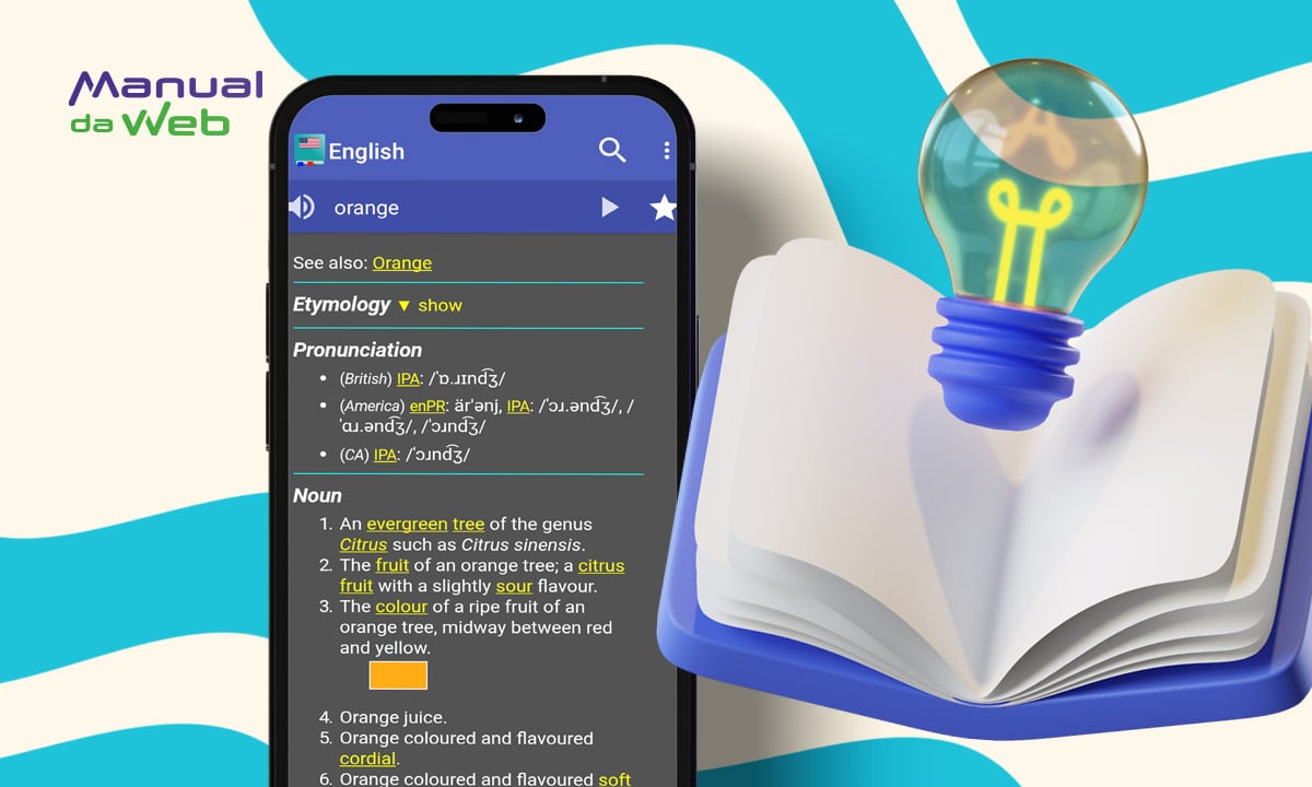 App gratuito de dicionário de inglês offline para iniciantes