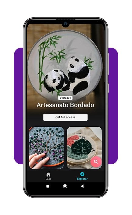 Aplicativo gratuito para aprender bordado de flores pelo celular 2 Aprender bordado de flores