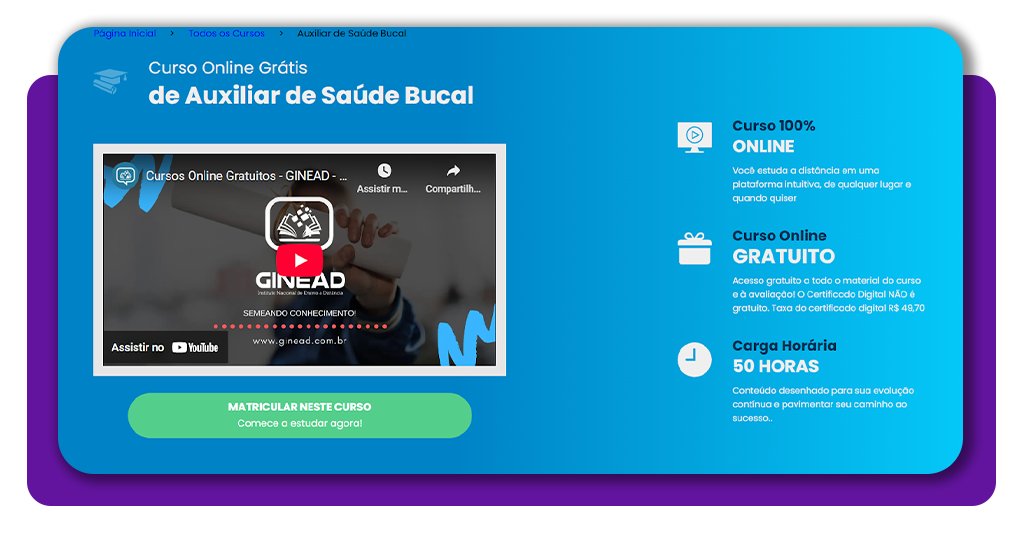 Corpo 1 Curso Auxiliar de Saude Bucal