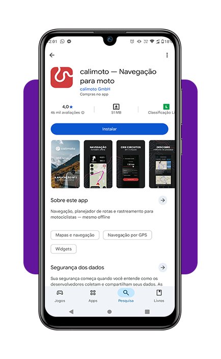 Aplicativo de GPS de moto que oferece mapas offline pelo celular 2 Aplicativo de GPS de moto
