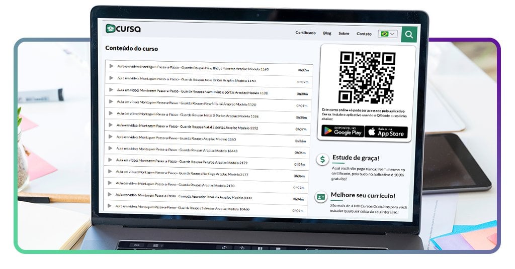 Curso de Montagem de Móveis online e gratuito com aulas em vídeo 2 Curso de Montagem de Móveis