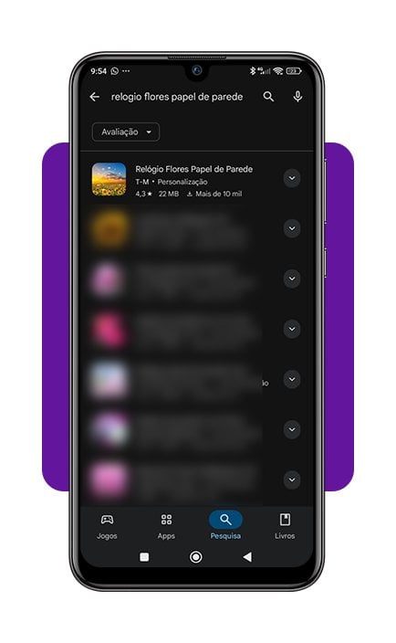 Personalize seu celular com este relógio com fundo de flores 2 Relógio com fundo de flores