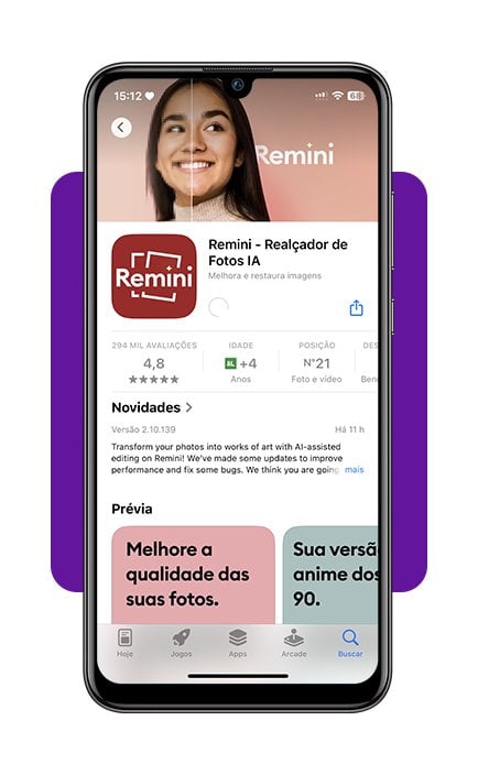 Rosto com 50 anos
