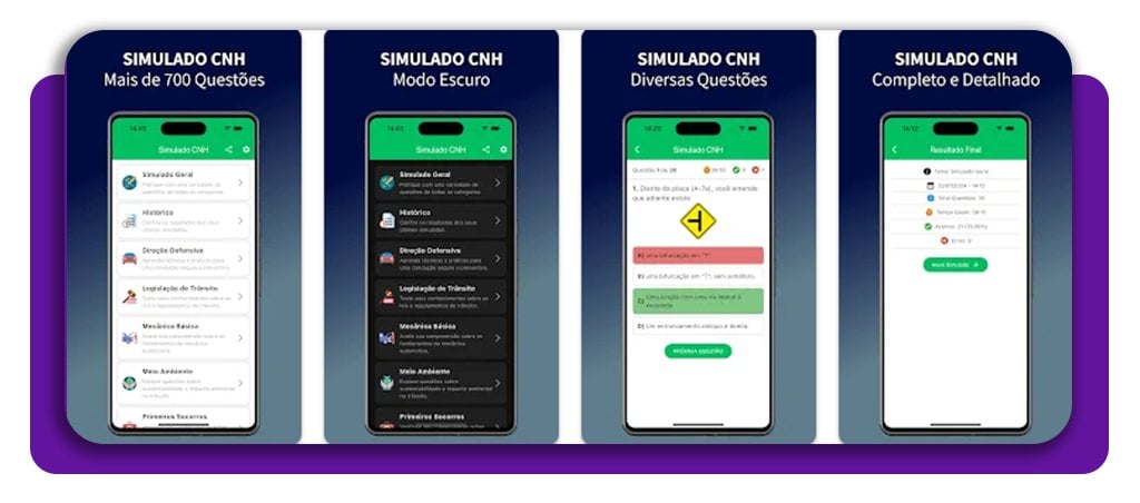 Simulado da CNH 2025 grátis