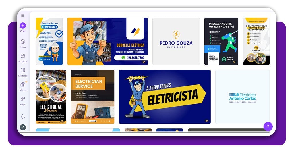 Artes prontas para eletricistas