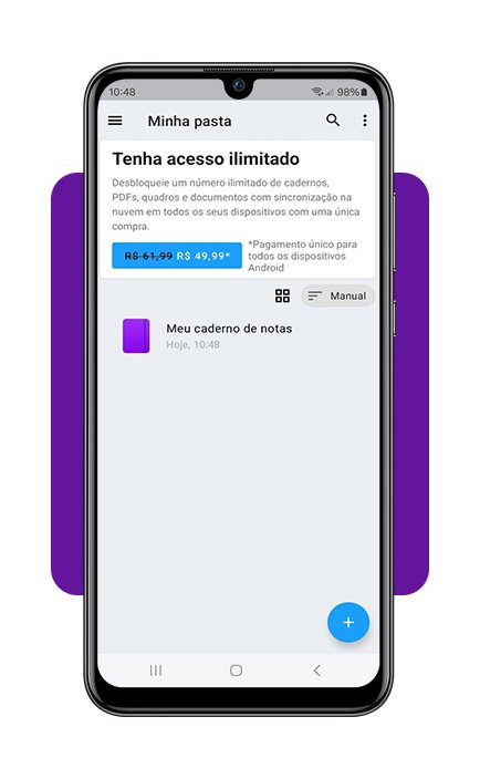 Caderno digital para estudantes