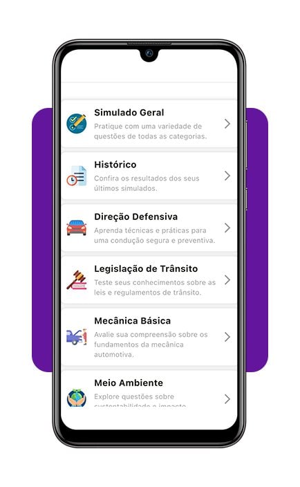 Simulado da CNH 2025 grátis