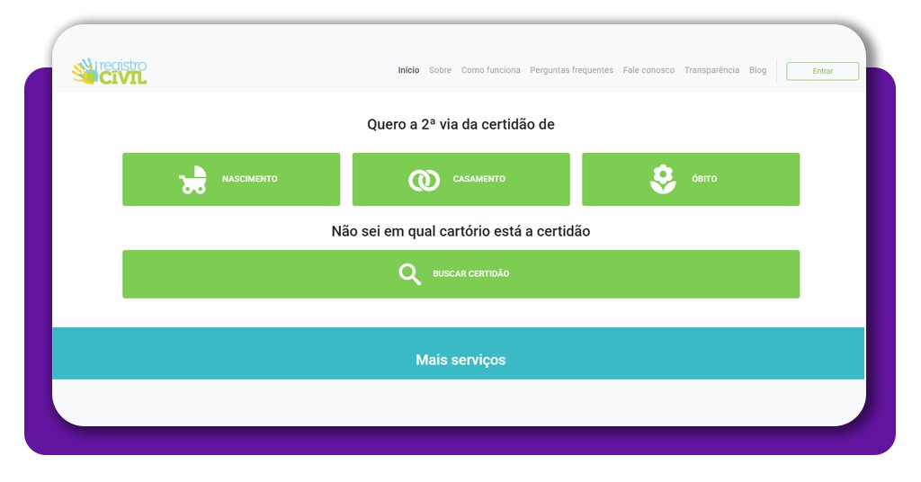Certidão de nascimento online