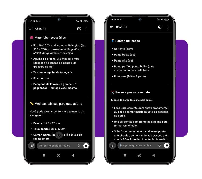 Como criar receita de crochê de qualquer peça com este app 4 Criar receita de crochê