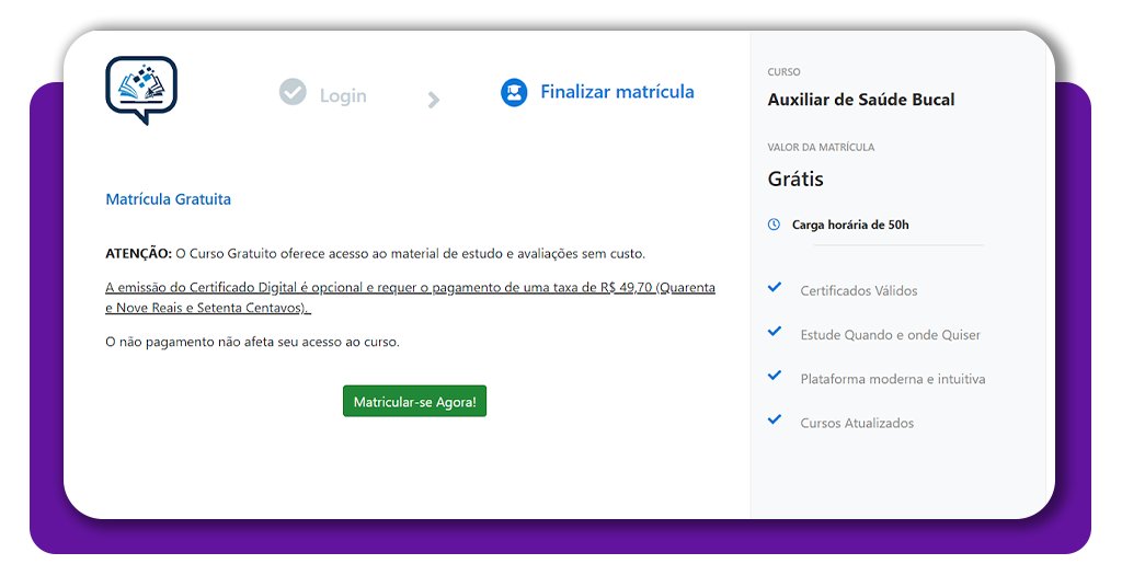 Curso de Auxiliar de Saúde Bucal gratuito