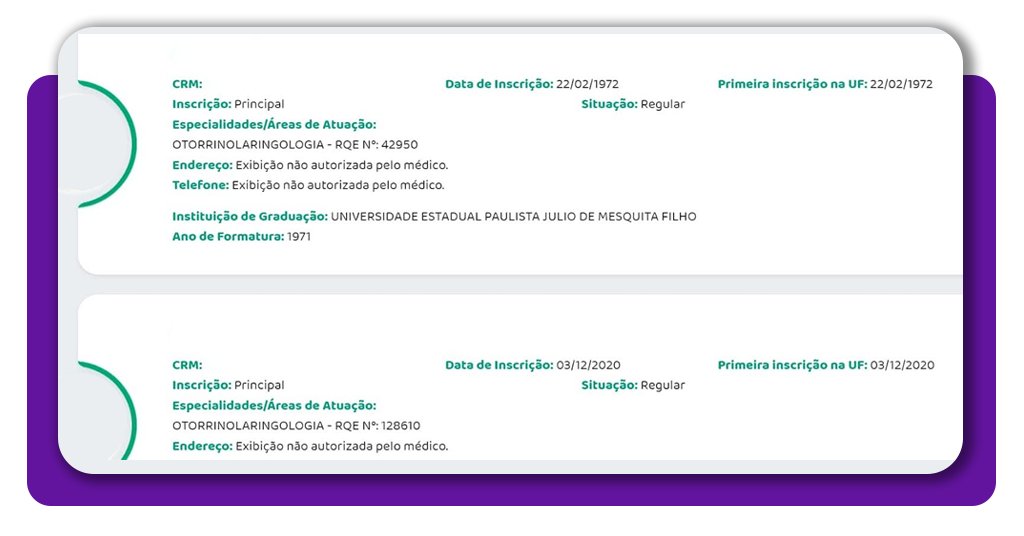 Pesquisar o CRM de um médico