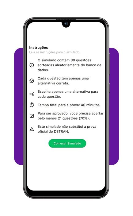 Simulado da CNH 2025 grátis