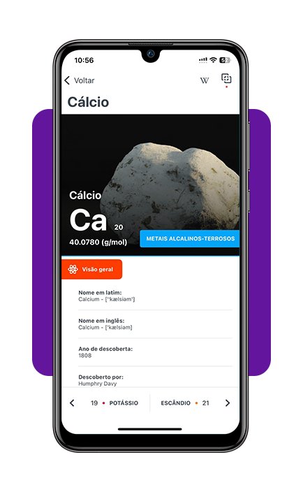 Tabela periódica no celular
