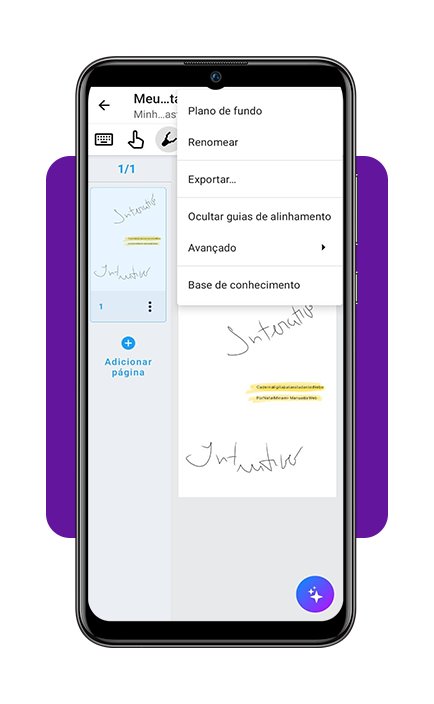 Caderno digital para estudantes