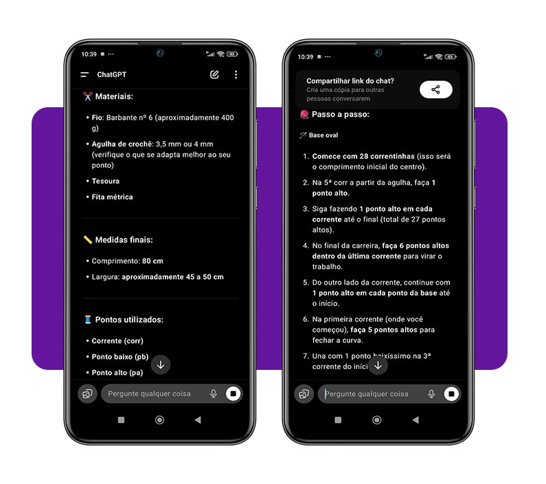Como criar receita de crochê de qualquer peça com este app 5 Criar receita de crochê