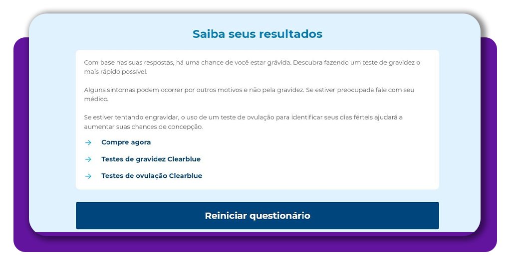 Teste de gravidez online: perguntas para identificar sintomas 4 Teste de gravidez online