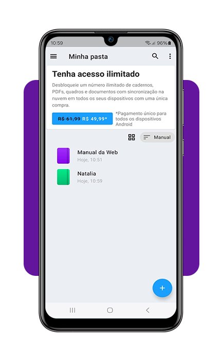 Caderno digital para estudantes