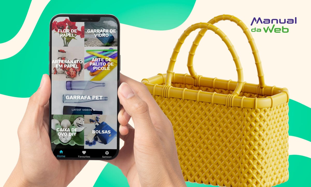 App para aprender artesanato com materiais reciclados