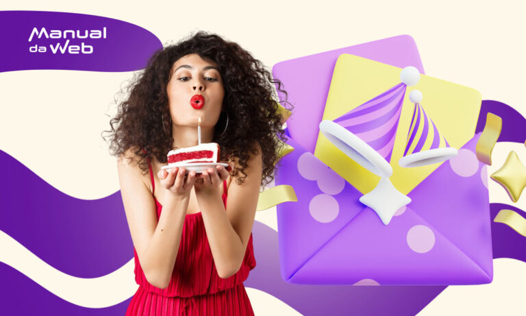 Cartão de parabéns com foto e nome