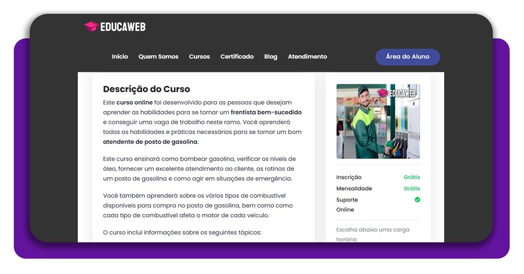Curso de frentista online grátis