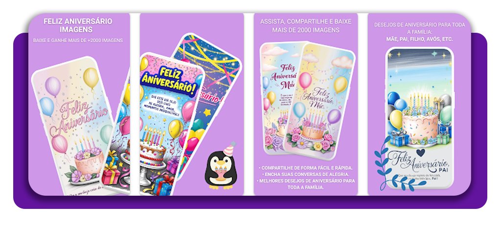 App com +2.000 imagens de Feliz Aniversário para enviar grátis 2 Imagens de Feliz Aniversário