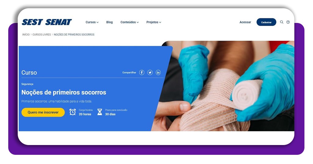 Curso de Noções de Primeiros Socorros