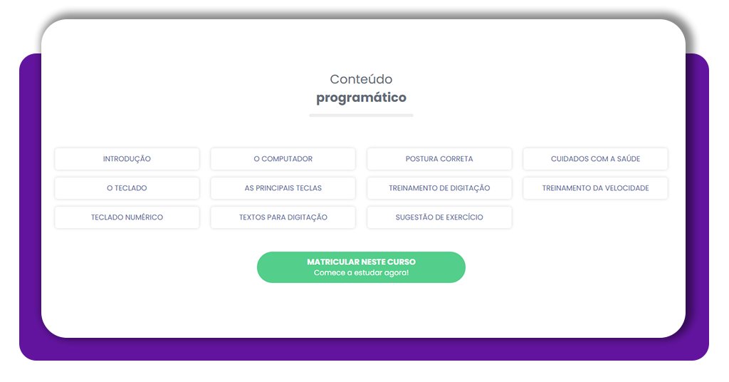 Curso de digitação pela internet