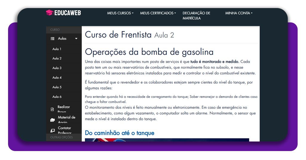 Curso de frentista online grátis