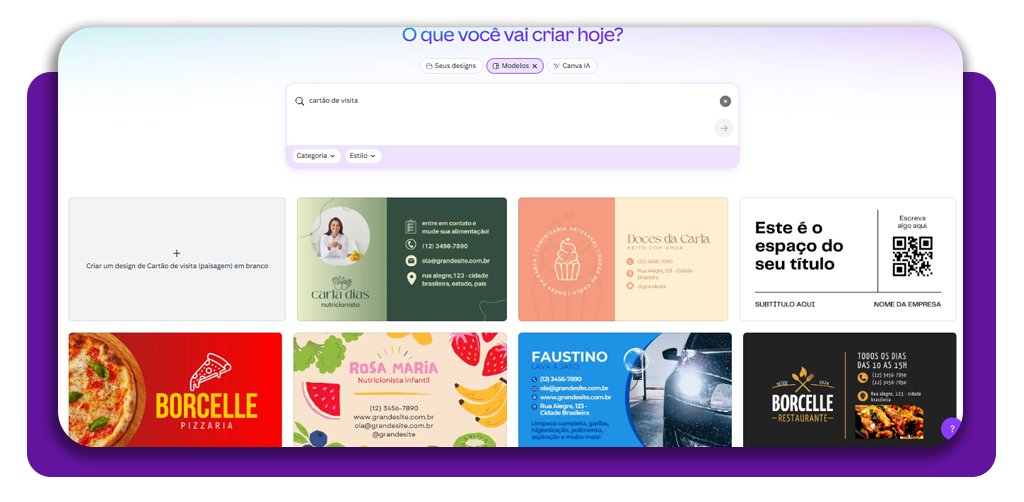 Como fazer cartão de visita