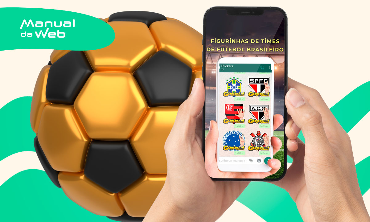 Aplicativo de figurinhas de futebol para baixar no WhatsApp