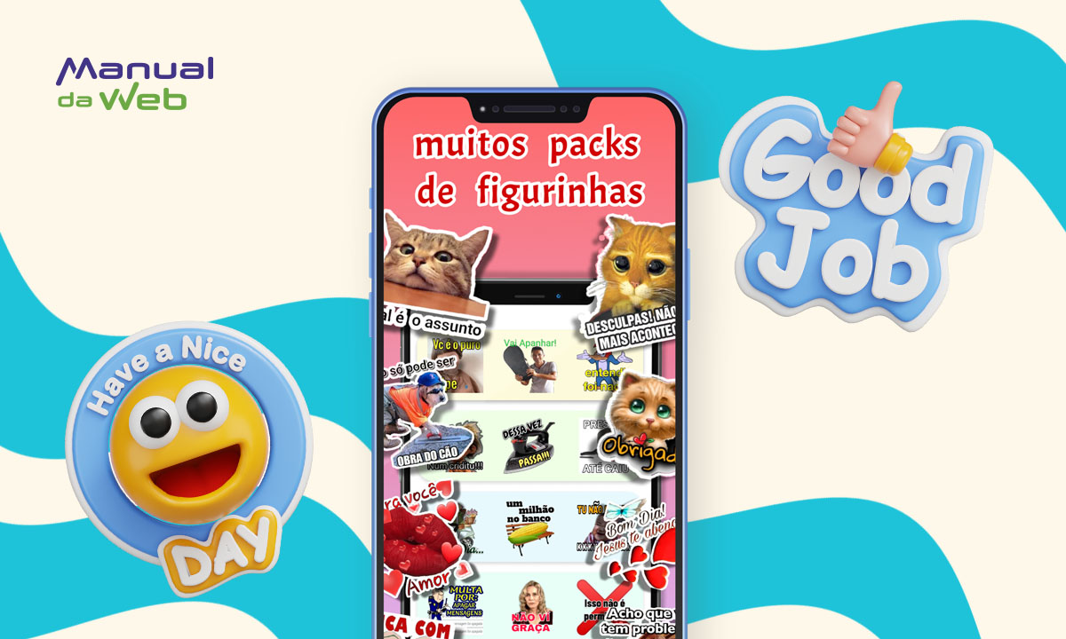 Aplicativo de figurinhas: mais de 3 milhões de stickers grátis