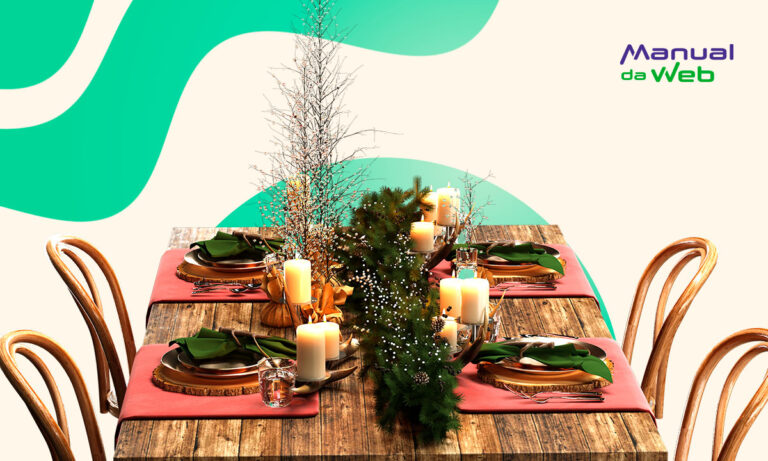 Mesa posta de Natal