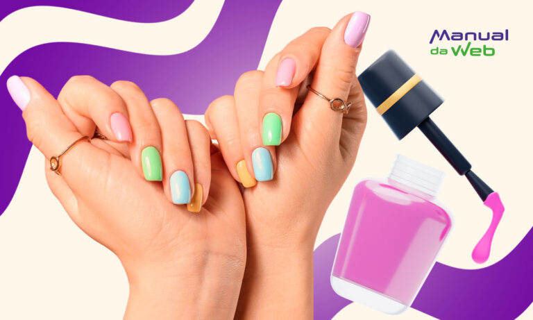 Testar cor de esmalte na unha