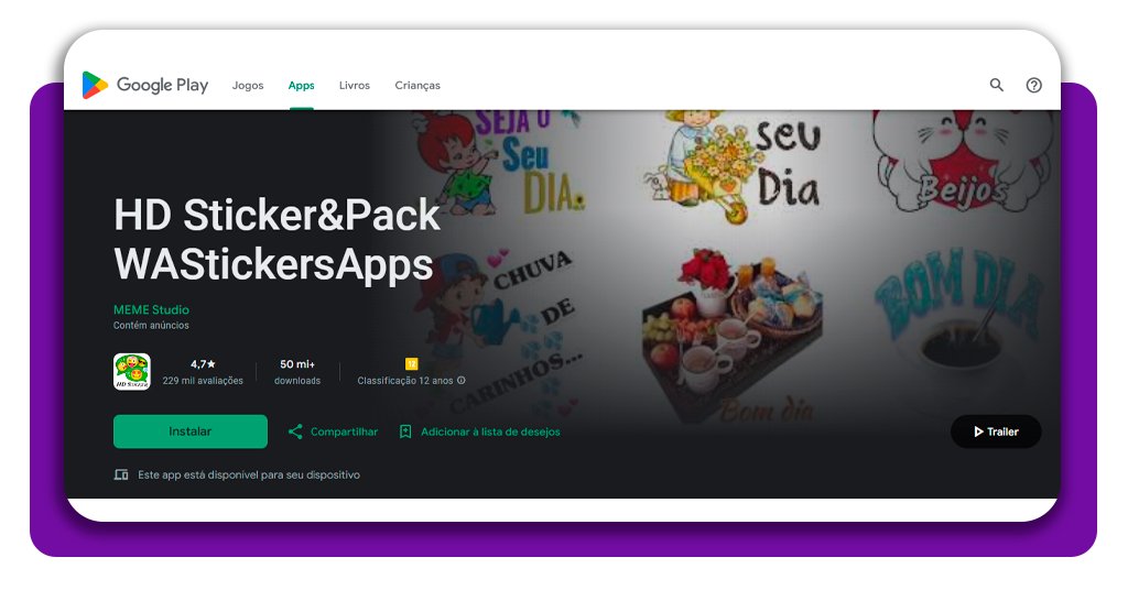 Aplicativo de figurinhas: mais de 3 milhões de stickers grátis 2 Aplicativo de figurinhas
